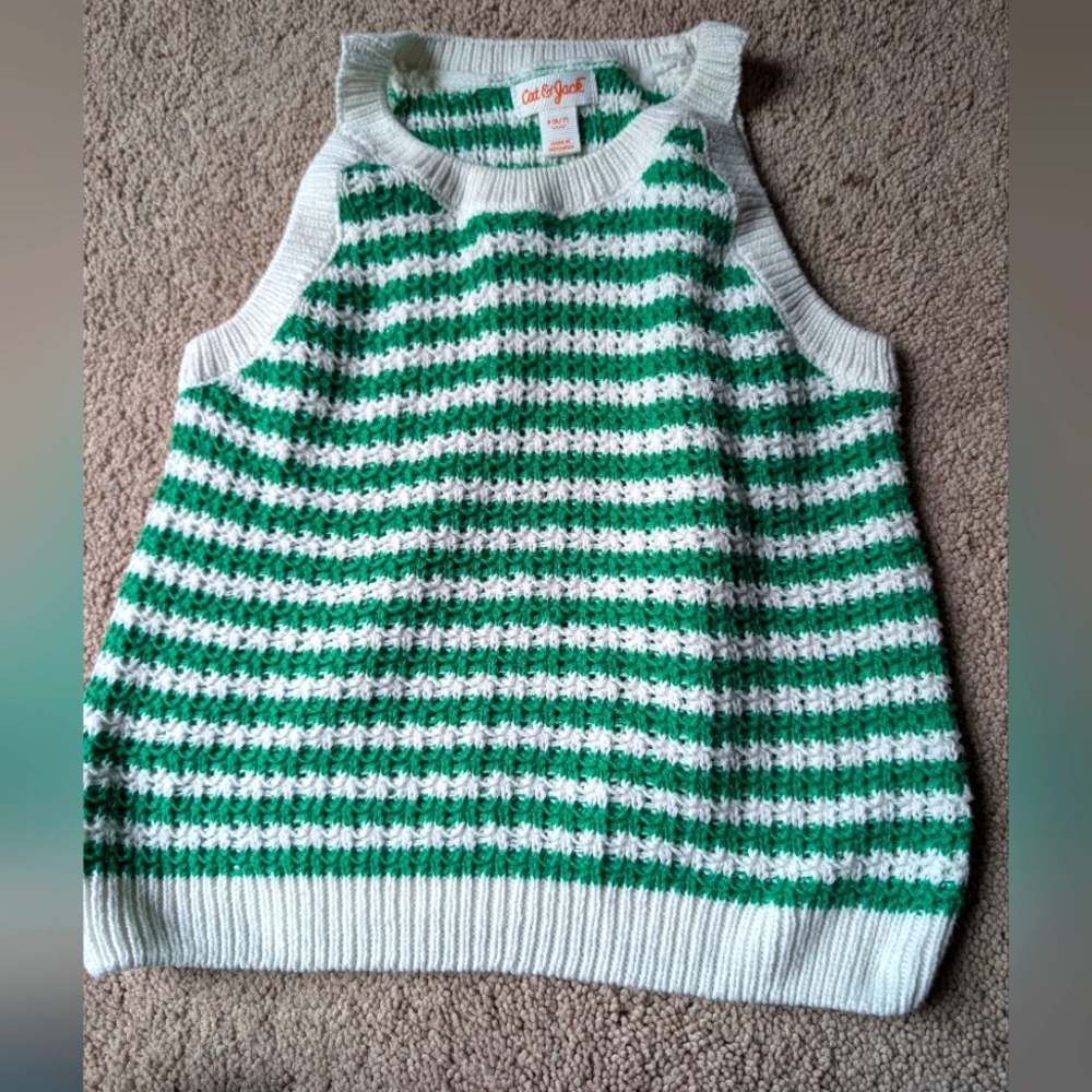 Cat & Jack girls tank sweater. Size small 6/7